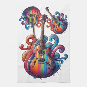 Dripping Sound Wood Wall Art Tea Towel