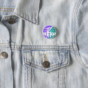 Dripping Speckles - Colourful Convergence 3 Cm Round Badge
