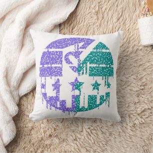 Dripping Speckles - Colourful Convergence Cushion