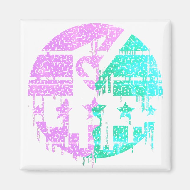 Dripping Speckles - Colourful Convergence Magnet (Front)