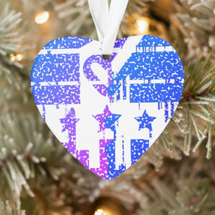 Dripping Speckles - Colourful Convergence Ornament