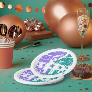 Dripping Speckles - Colourful Convergence Paper Plate