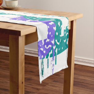 Dripping Speckles - Colourful Convergence Short Table Runner