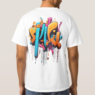 Dripping"typography art" words, graffiti art T-Shirt