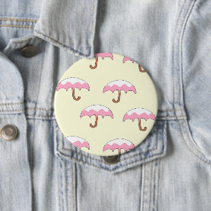 dripping umbrella pattern 10 cm round badge