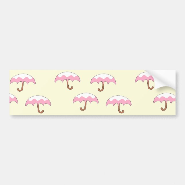 dripping umbrella pattern bumper sticker (Front)