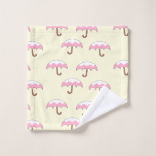 dripping umbrella pattern wash cloth