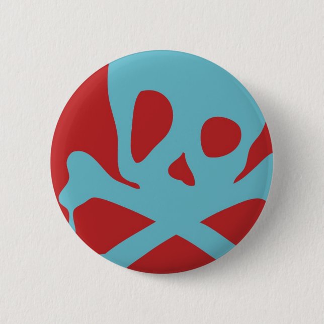 Drippy Skull 6 Cm Round Badge (Front)