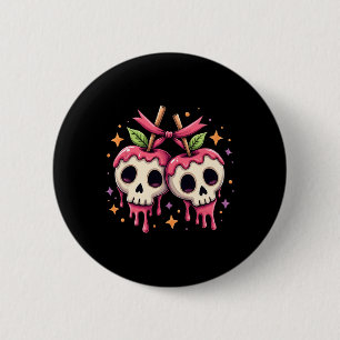 Drippy Skull Candy Apples Kawaii Halloween Couple 6 Cm Round Badge