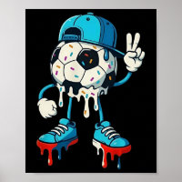 Drippy Soccer Ll Peace Hand Cool Street Art Design