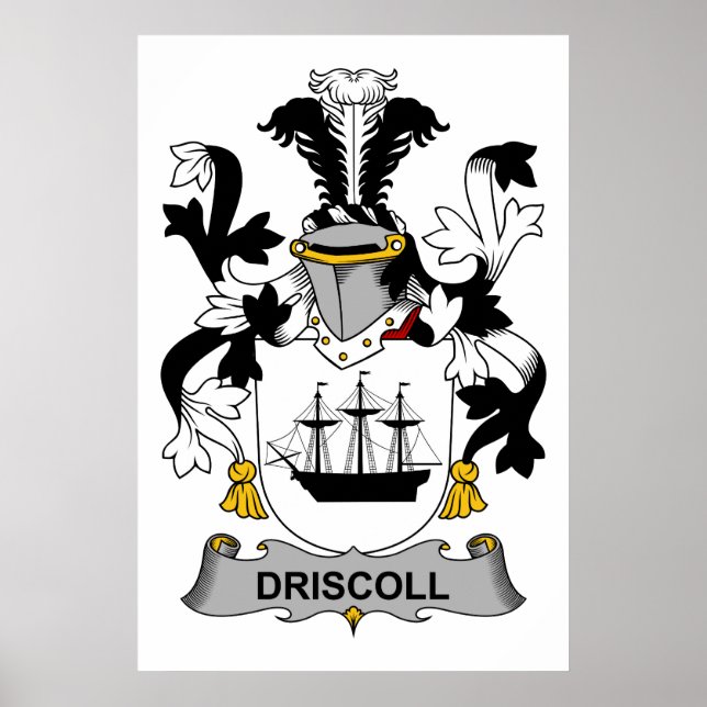 Driscoll Family Crest Poster (Front)