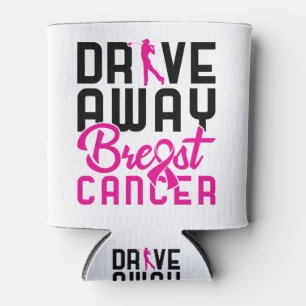 Drive Away Breast Cancer Golfing Golf Golfer Can Cooler
