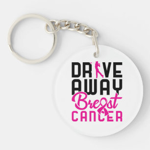 Drive Away Breast Cancer Golfing Golf Golfer Key Ring