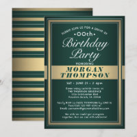 Drive-By Any Birthday Green Gold and White Party
