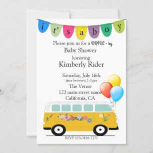 Drive By Baby Shower Invitation