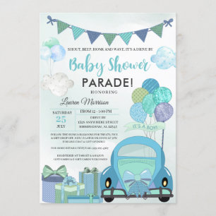 Drive By Baby Shower Parade Invitation