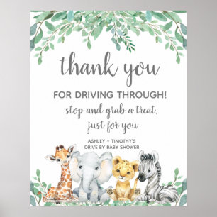 Drive By Baby Shower Sign, Gender Neutral, Co-Ed Poster