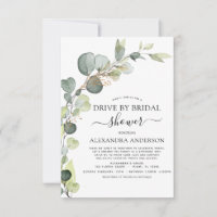 Drive By Bridal Shower Greenery Eucalyptus