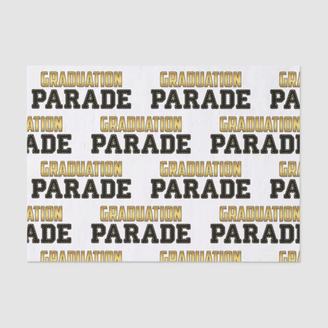 Drive By Graduation Parade Tissue Paper (Front)