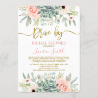 Drive by succulents Bridal Shower