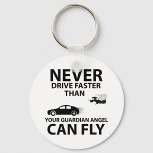 Drive carefully key ring