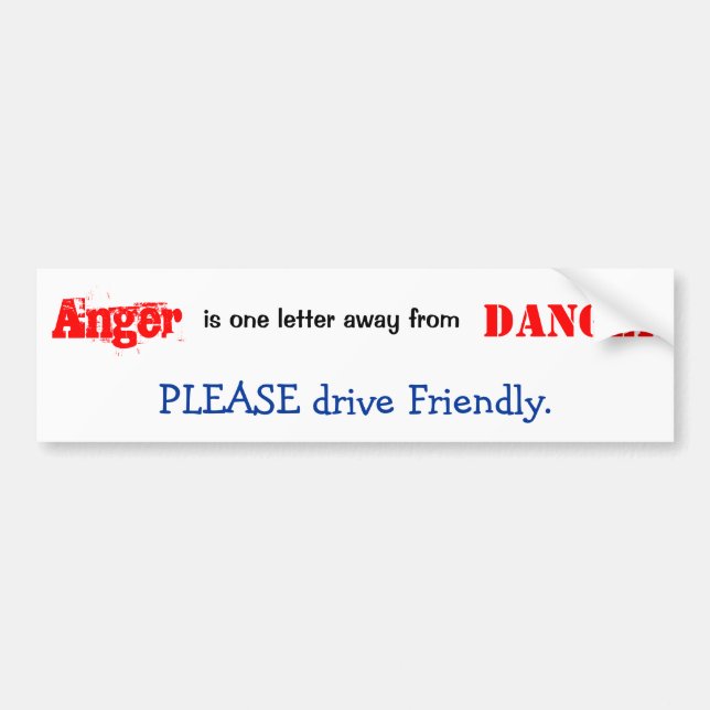 Drive Friendly Bumper Sticker (Front)