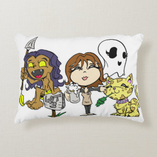 Drive-In Family Toon Style Decorative Cushion