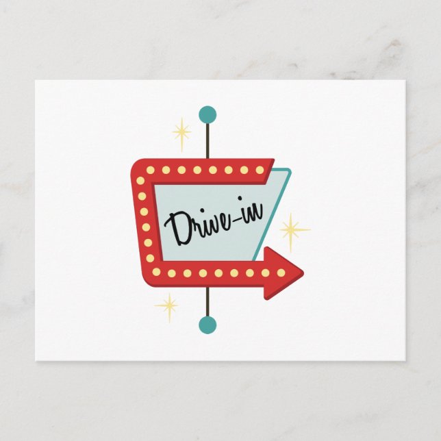 Drive-In Sign Postcard (Front)