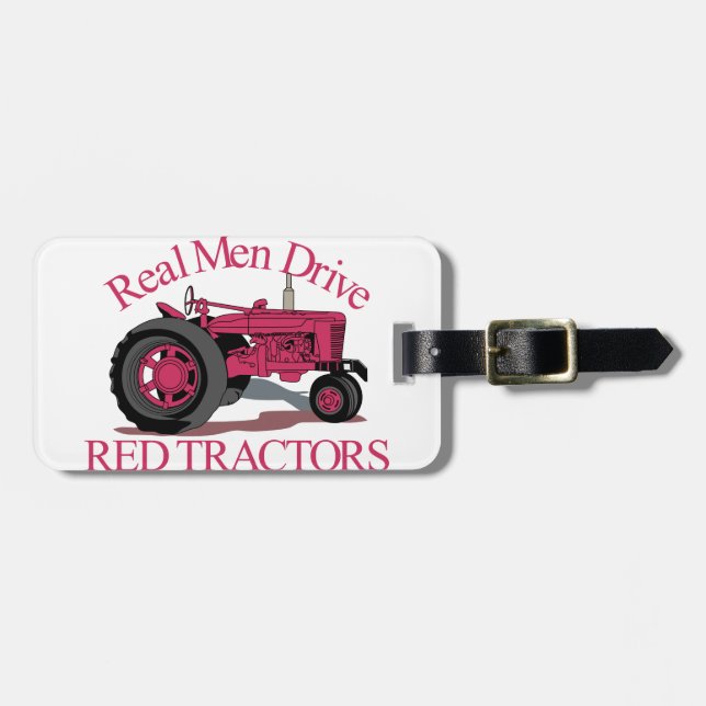Drive Red Tractors Luggage Tag (Front Horizontal)
