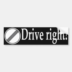 Drive Right Bumper Sticker