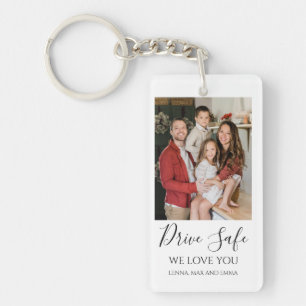 Drive Safe Custom Photo Car Key Ring