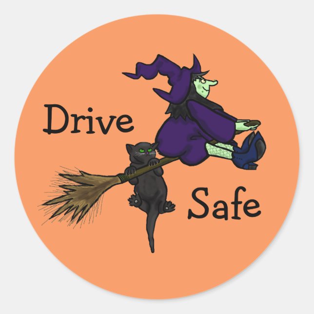Drive Safe Halloween Stickers  (Customise It!) (Front)