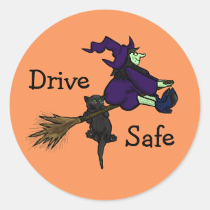 Drive Safe Halloween Stickers  (Customise It!)