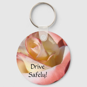 Drive Safely! Keychains Mum Said Pink White Rose