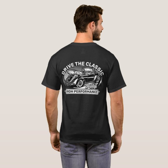 Drive The Vintage Classic German Car T-Shirt (Back Full)