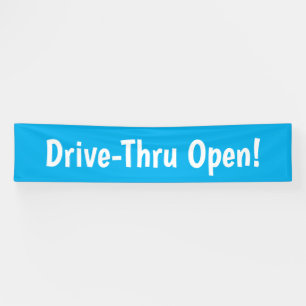 Drive-Through Open! Business Banner
