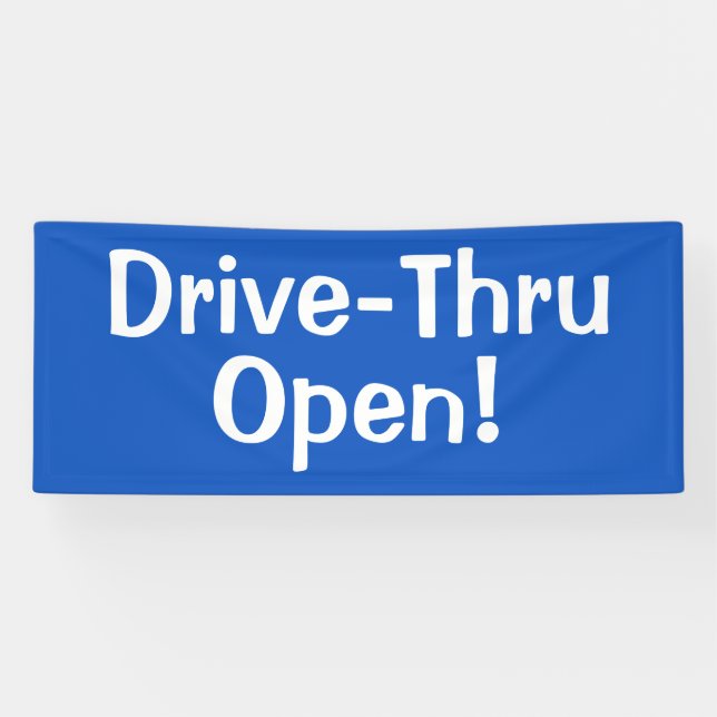 Drive-Thru Open! Business Banner (Horizontal)