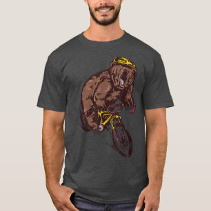 Drive To Work Wild Bear BMX Bike Rider T-Shirt