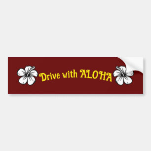 Drive with ALOHA Bumper Sticker