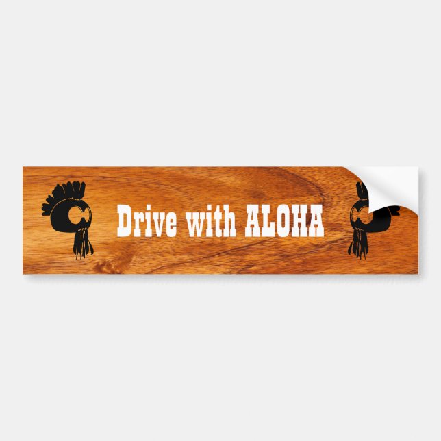 Drive with ALOHA Bumper Sticker (Front)
