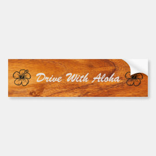 Drive with Aloha Bumper Sticker