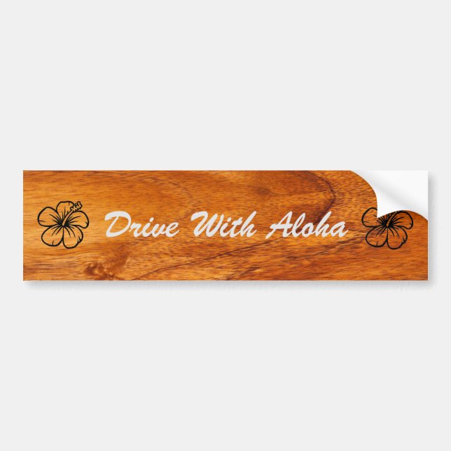 Drive with Aloha Bumper Sticker (Front)
