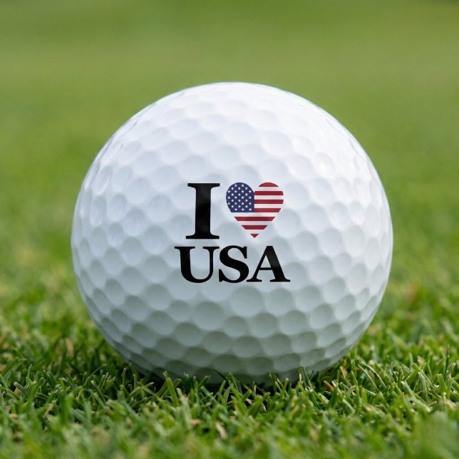 Drive with Pride: "I ❤️ USA" Golf Balls (The Patriotic Drive.)