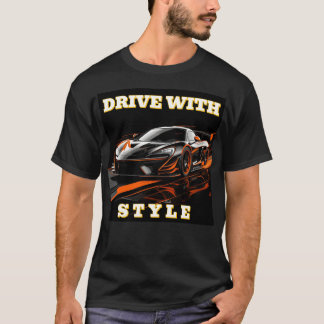 🏎️ Drive With Style Racing Car Speed Motion Graph T-Shirt