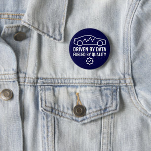 Driven by Data Fueled by Quality Automotive QA 6 Cm Round Badge