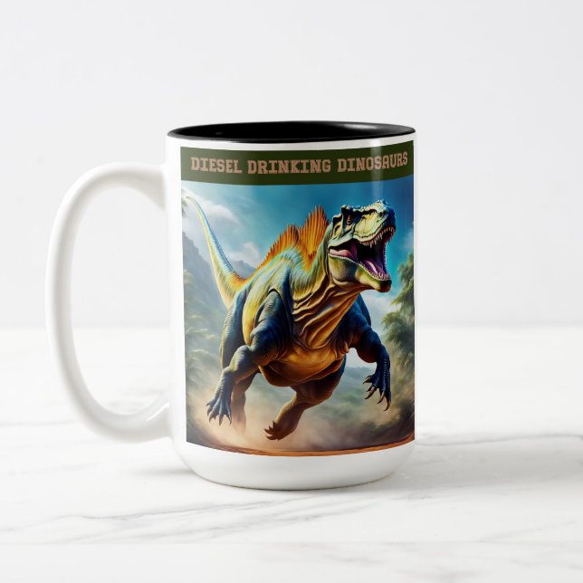 Driven By Diesel Two-Tone Coffee Mug (Left)