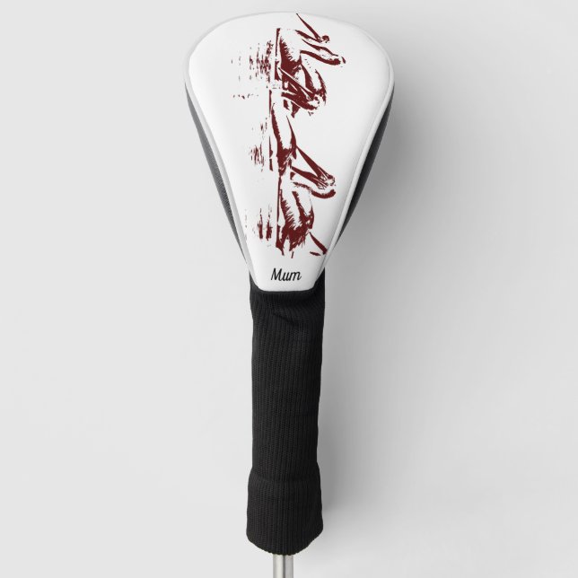 Driver Cover, White  Golf Head Cover (Front)