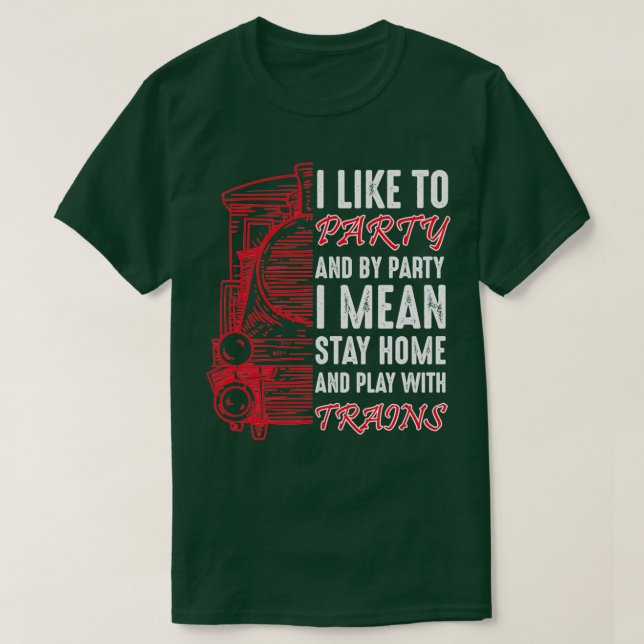 Driver Driving The Train Over The Tracks 2 T-Shirt (Design Front)