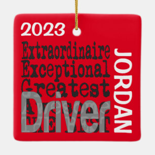 Driver Extraordinaire CUSTOM Ceramic Ornament