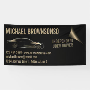 Driver Independent Car seat gold auto black Banner